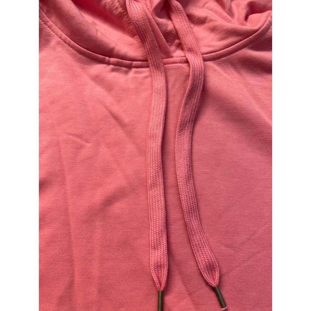 Terra &Sky Womens Plus 3X 24W-26W Soft Pink Hoodie High Low Split Hem Tunic NWOT